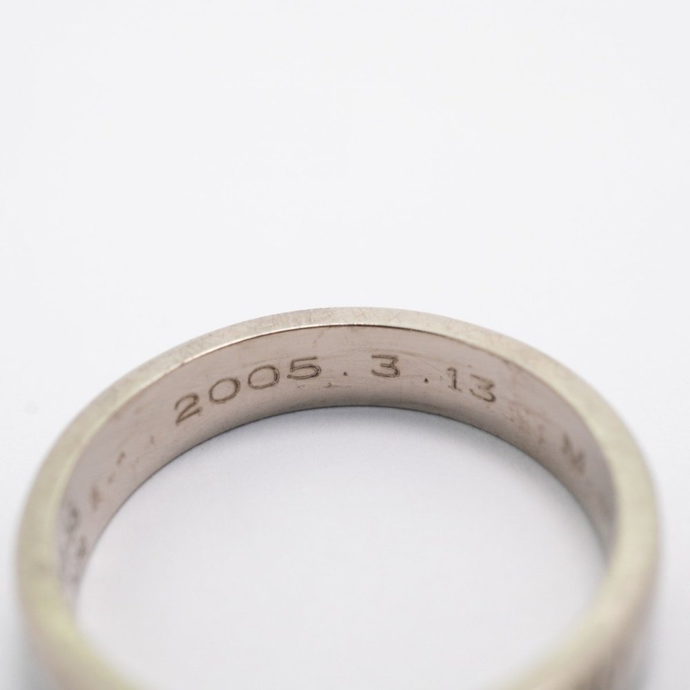 Cartier Ring Happy Birthday K18WG White Gold #55 Men's Women's - Picture 5 of 9
